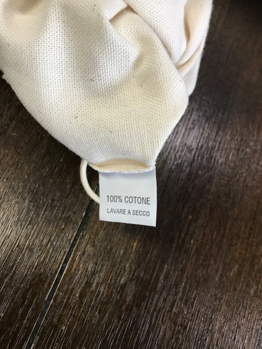 LORO PIANA 5 1/2” x 15” COTTON BAG WITH PRINTED LOGO